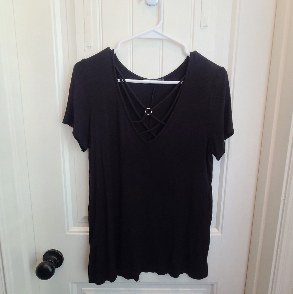 Black cross front top